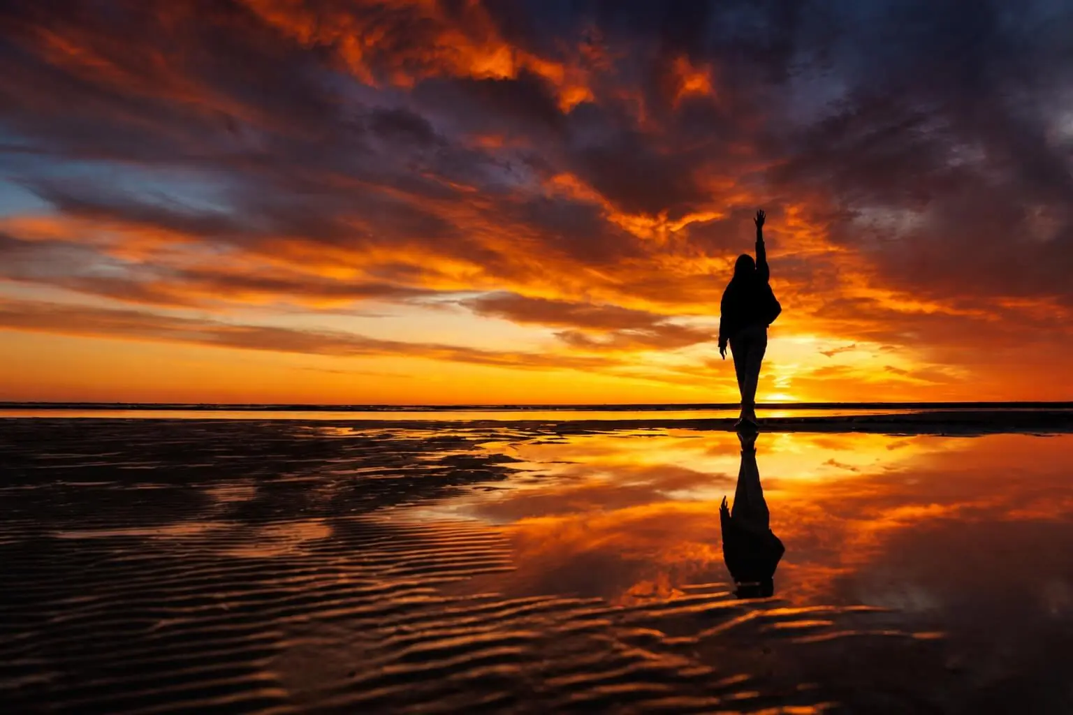 Tropical sunset beach